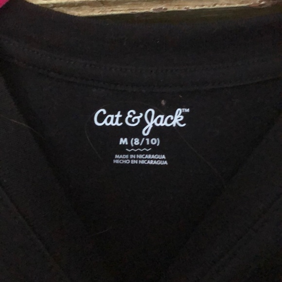 cat and jack plain black tee - Picture 2 of 2